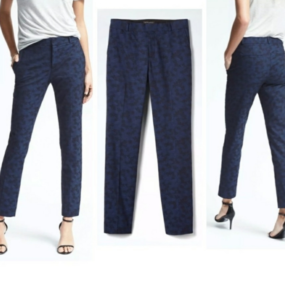 Banana Republic Ryan-Fit Camo Floral Pant Trousers